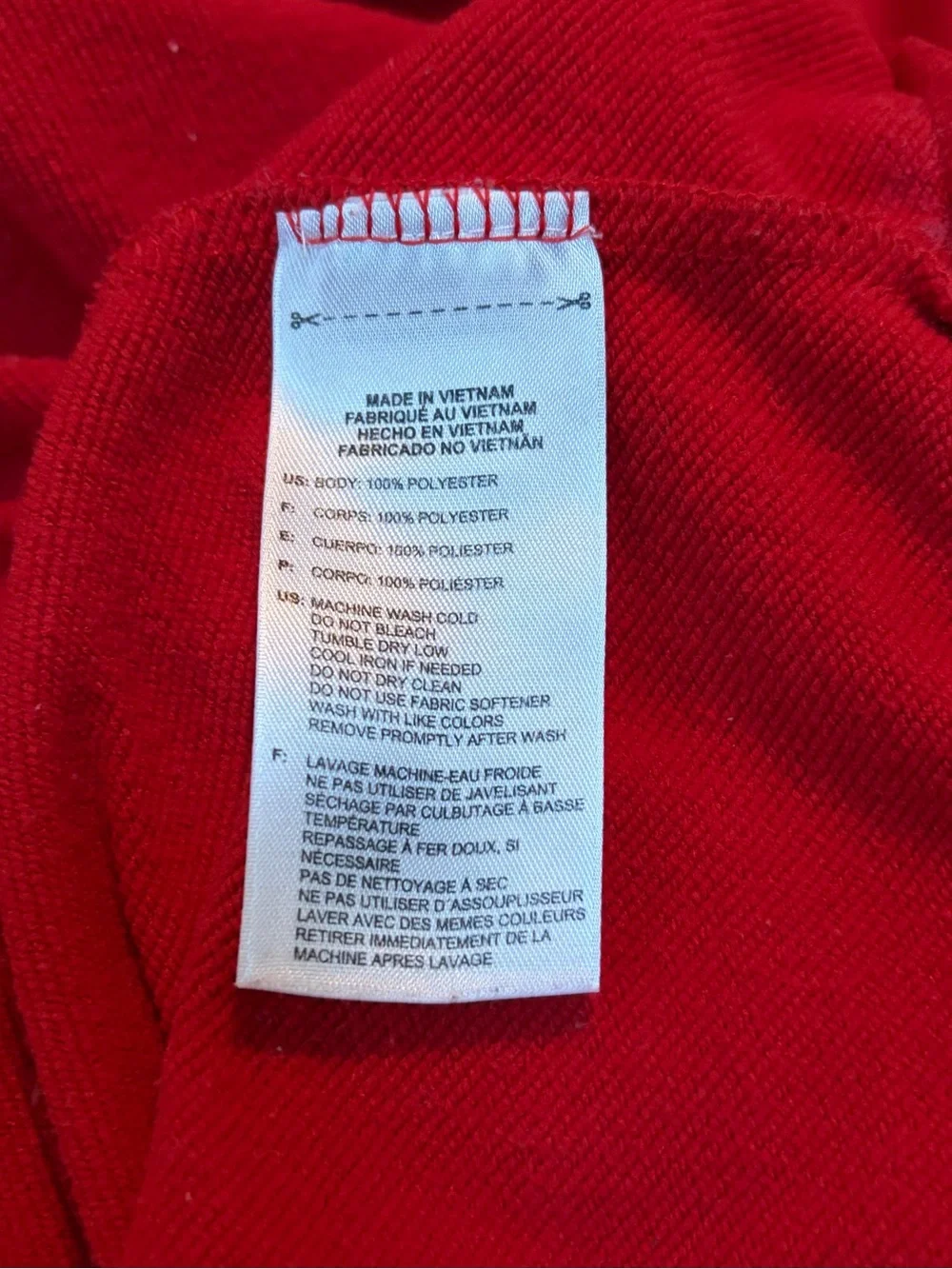 adidas Red Quarter-Zip Pullover with White 'W' Wisconsin Badgers Logo Size M